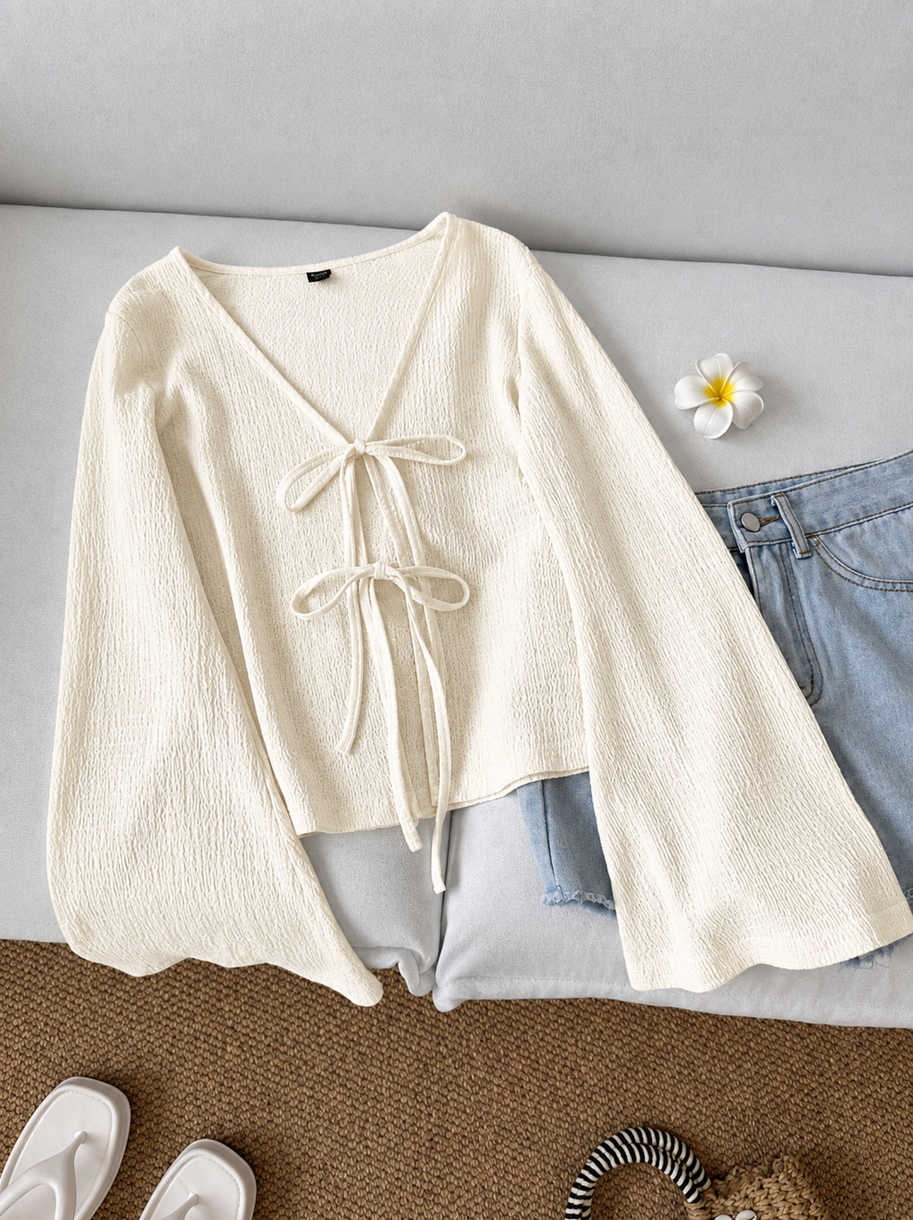 Whisper Belle Tie-Front Top