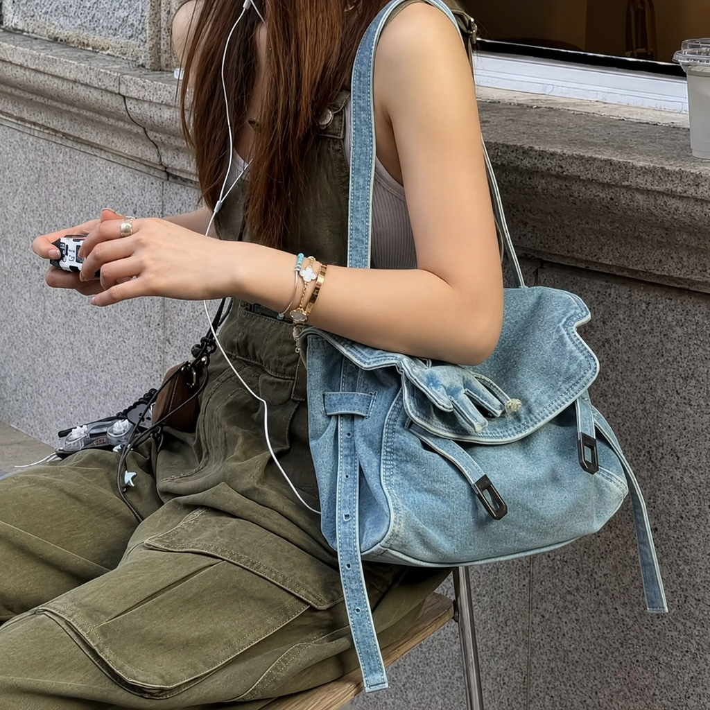 Washed Indigo Drift Bag