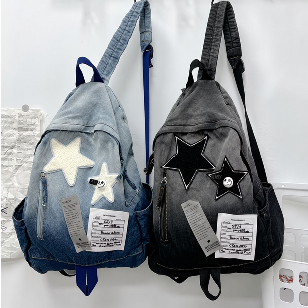Y2K Rebel Denim Backpack