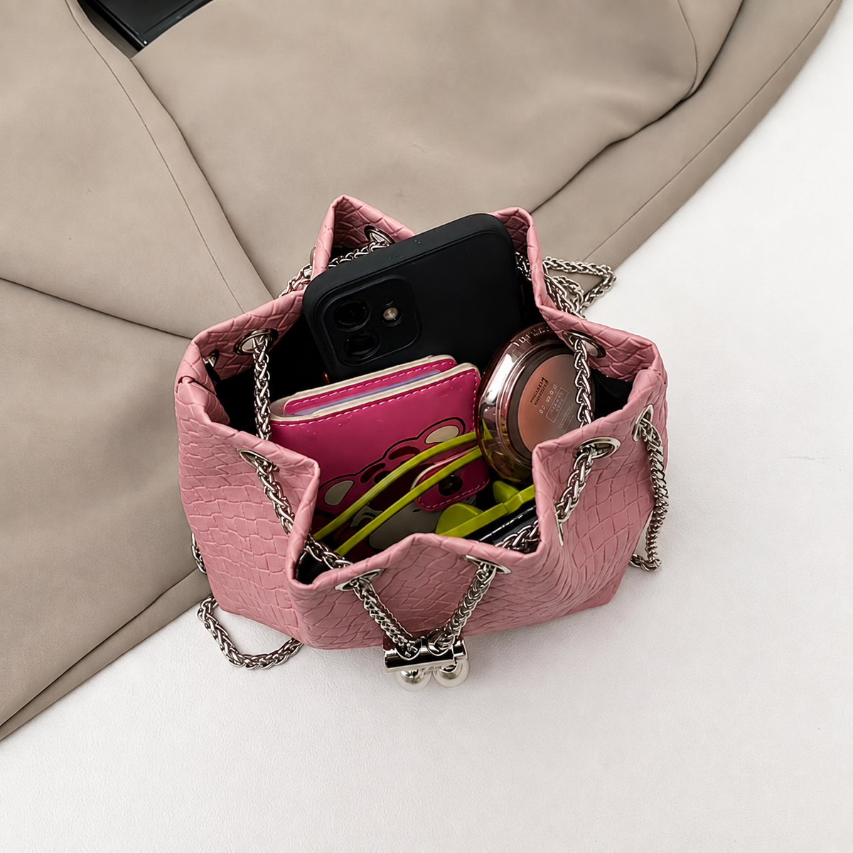 Drawstring Bucket Bag