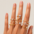 9 Pcs Stardust Ring Set