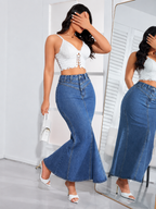 Mermaid Denim Skirt