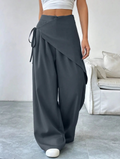 Cross Wrap Tie Loose Casual Pants Elitaire