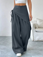 Cross Wrap Tie Loose Casual Pants Elitaire