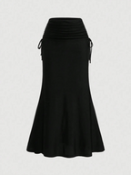 Drawstring Ruched Skirt Elitaire