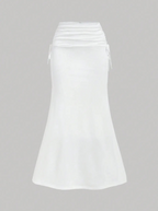 Drawstring Ruched Skirt Elitaire