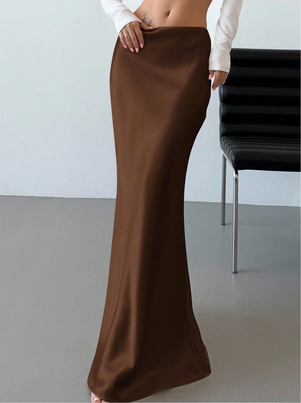 Luna Satin Skirt Elitaire