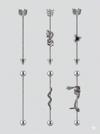 1 Pc Piercing Bar