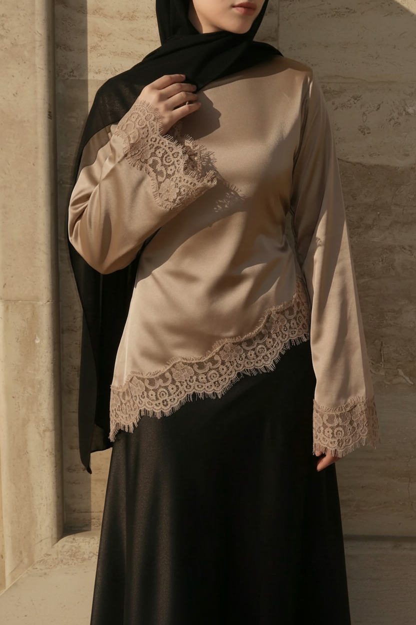 Lace Trim Blouse