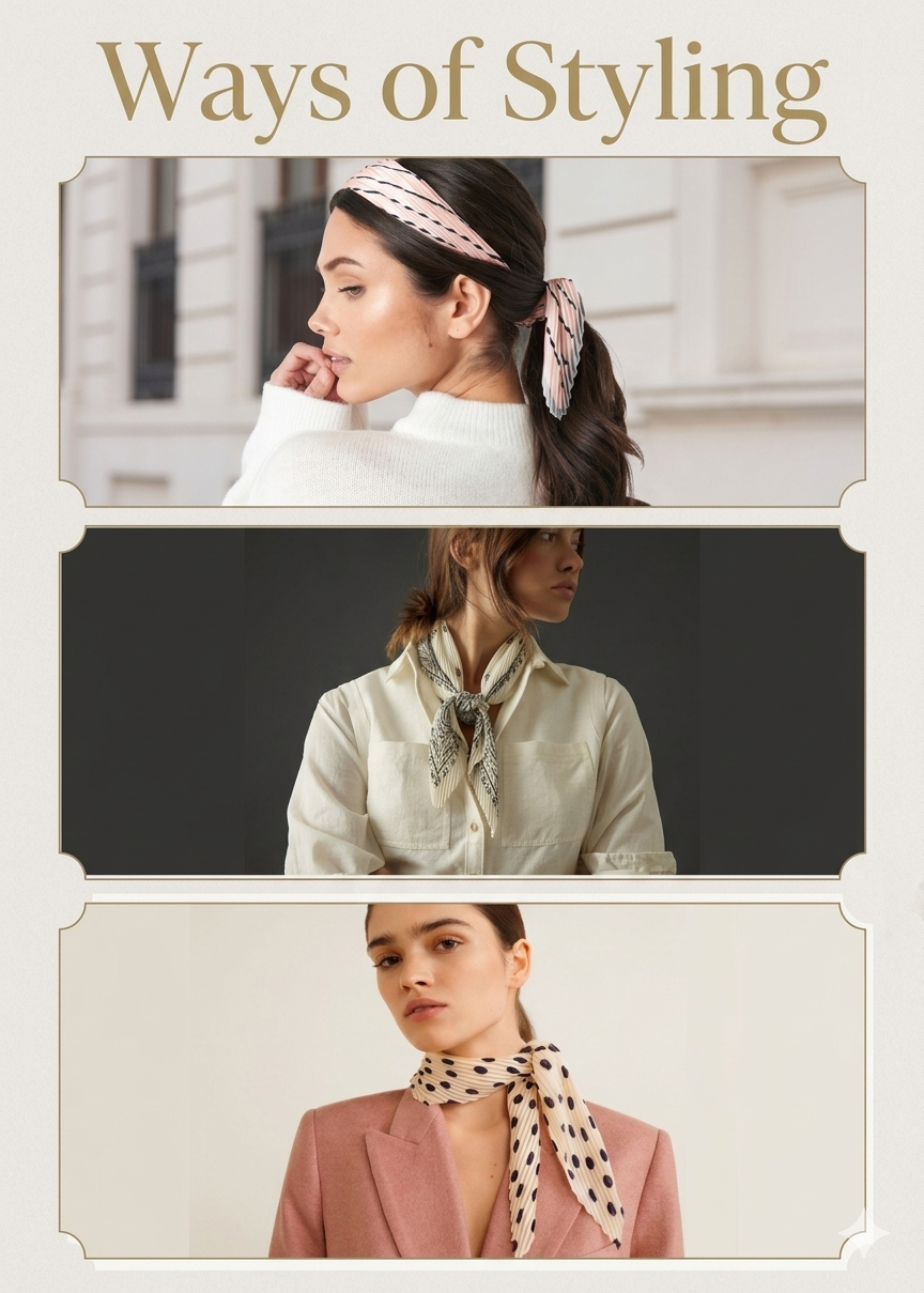 Pleat Streamer Scarf Elitaire