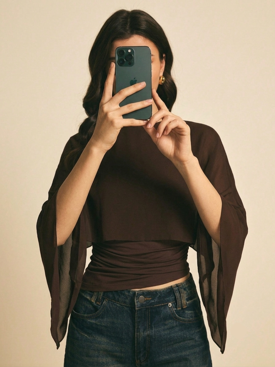 Chiffon Overlay Top