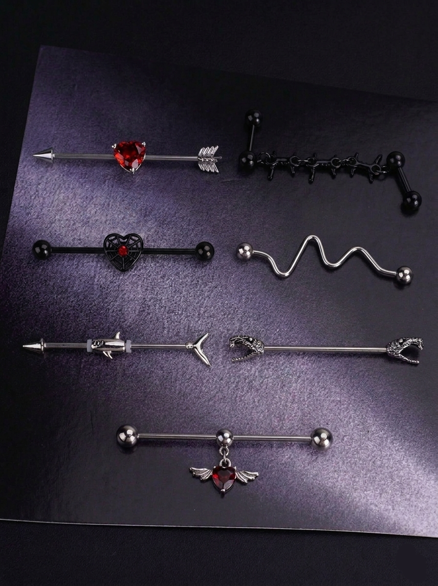 1 Pc Gothic Piercing Bar