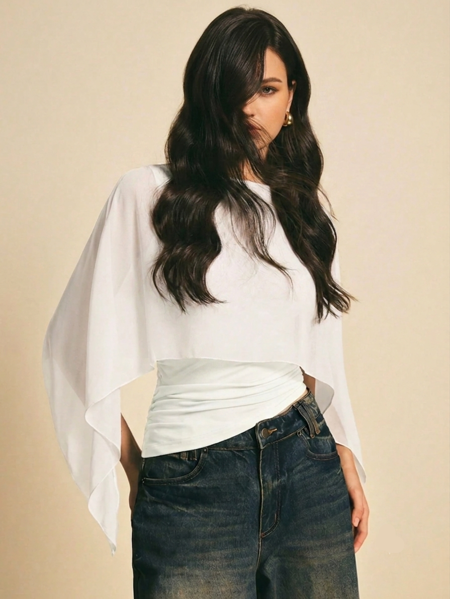 Chiffon Overlay Top