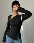 Asymmetric Drape Top Elitaire