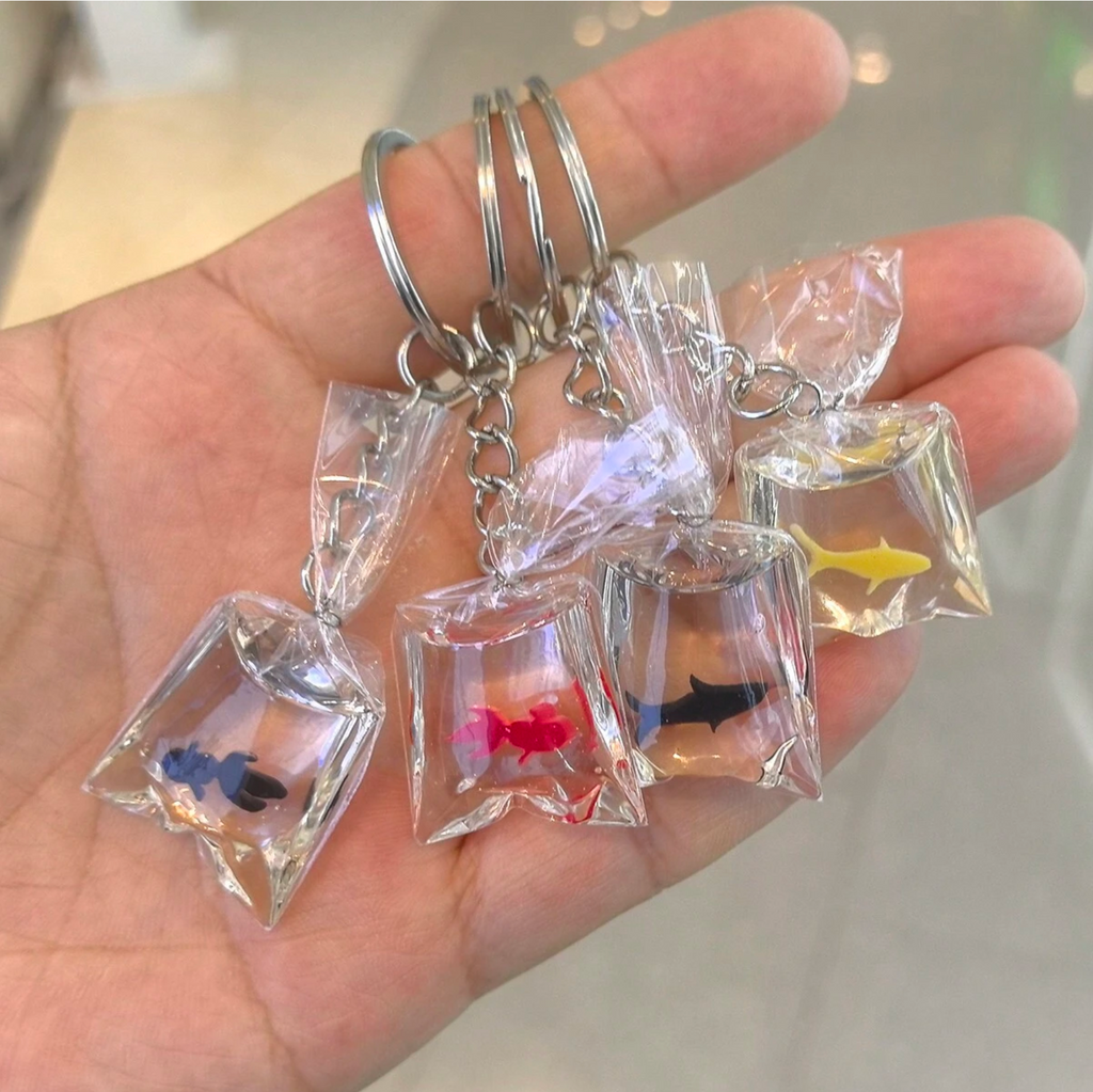 4 Pcs Aqua Charm Keychains Elitaire