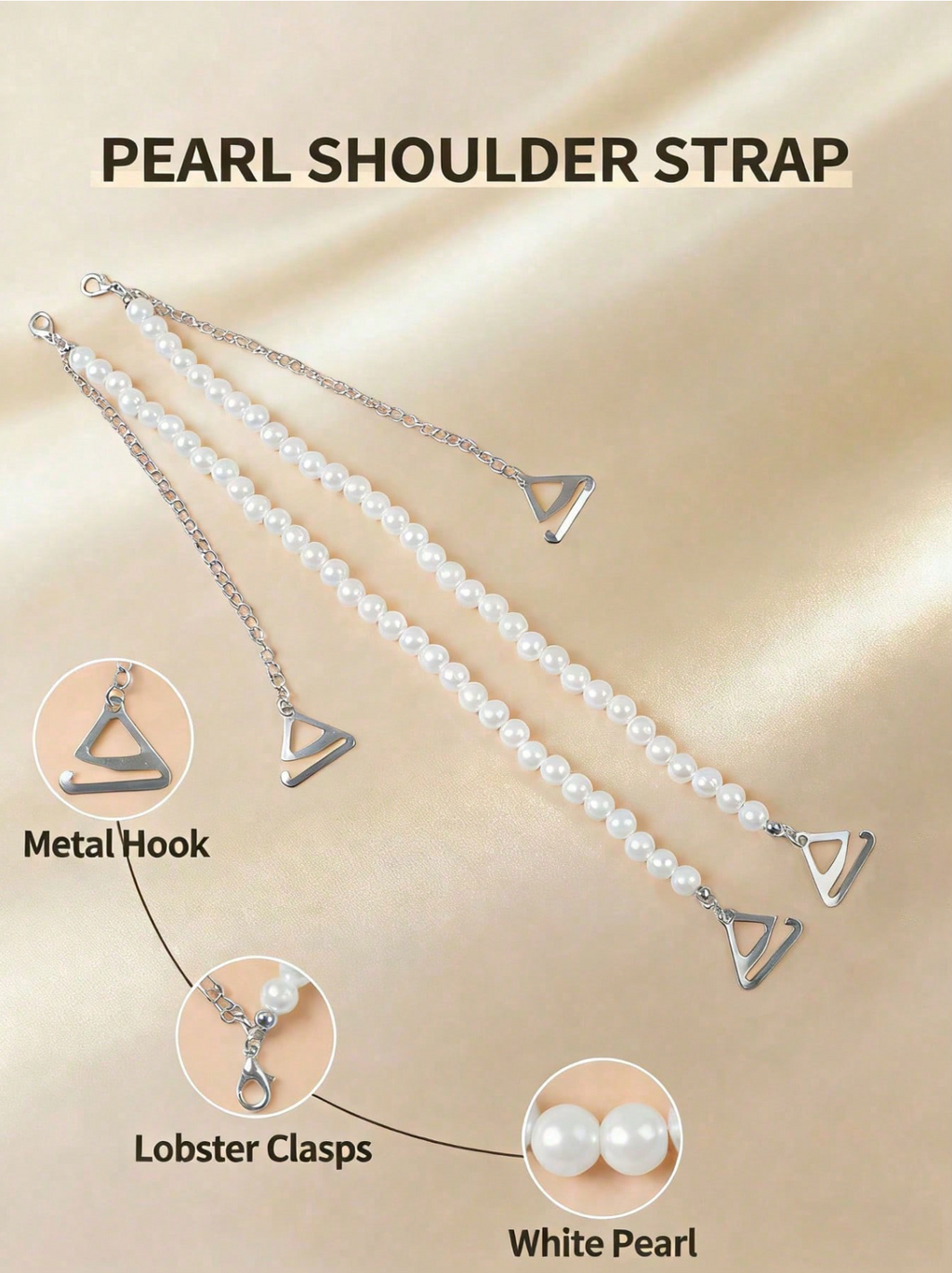 1 Pair Detachable Shoulder Straps Elitaire
