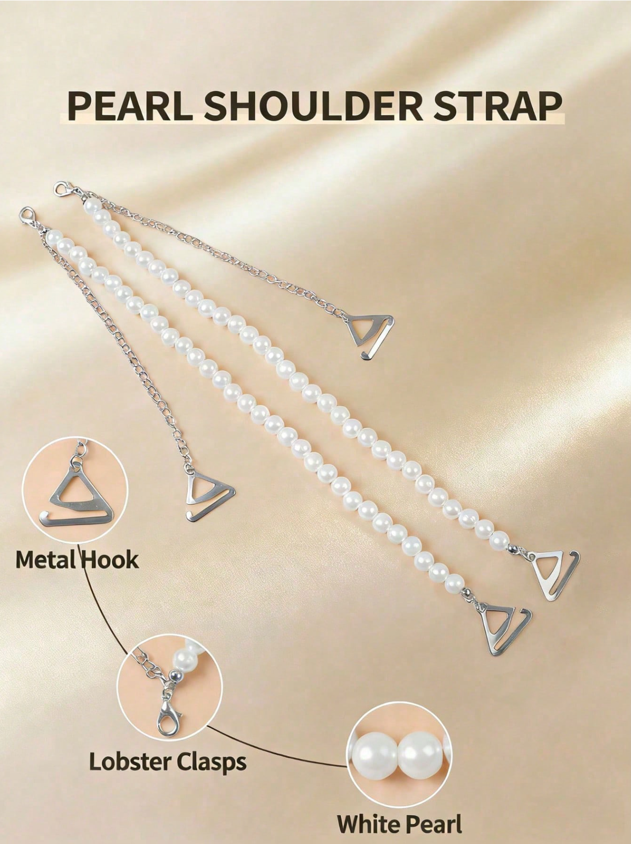 1 Pair Detachable Shoulder Straps Elitaire