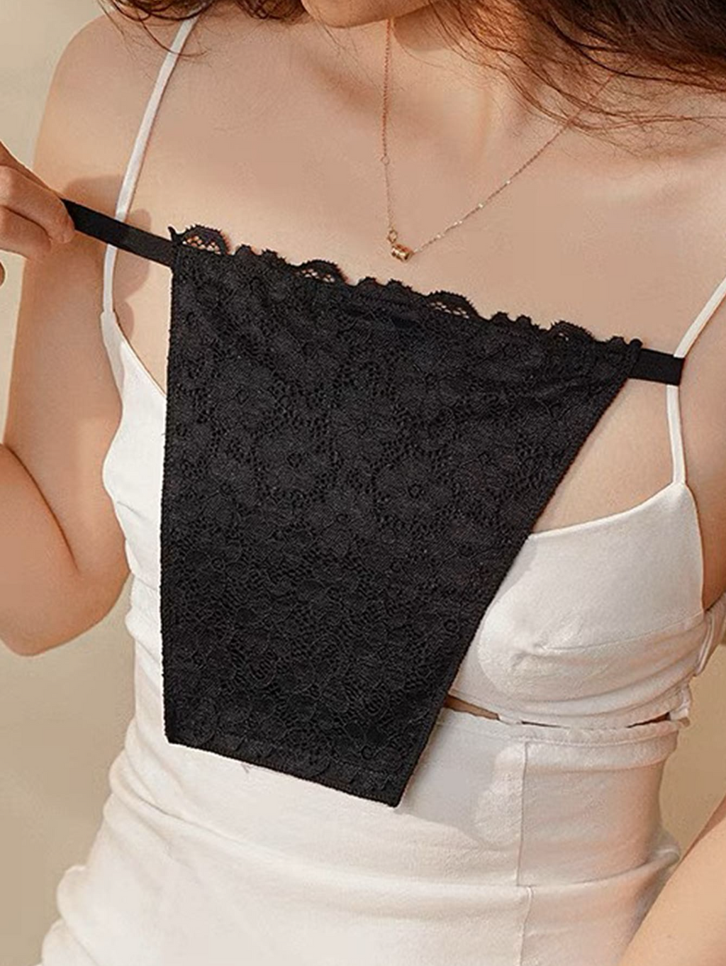 Lace Clip-On Mock Collar Elitaire