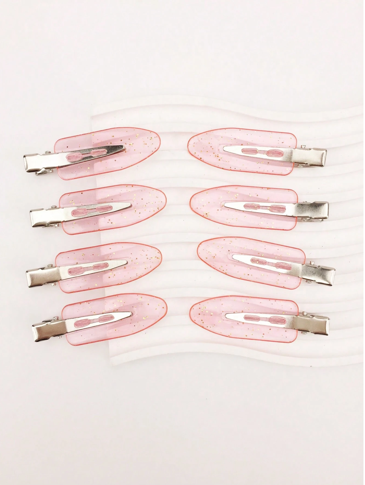 8 Pcs PinkMist Makeup Clips Elitaire
