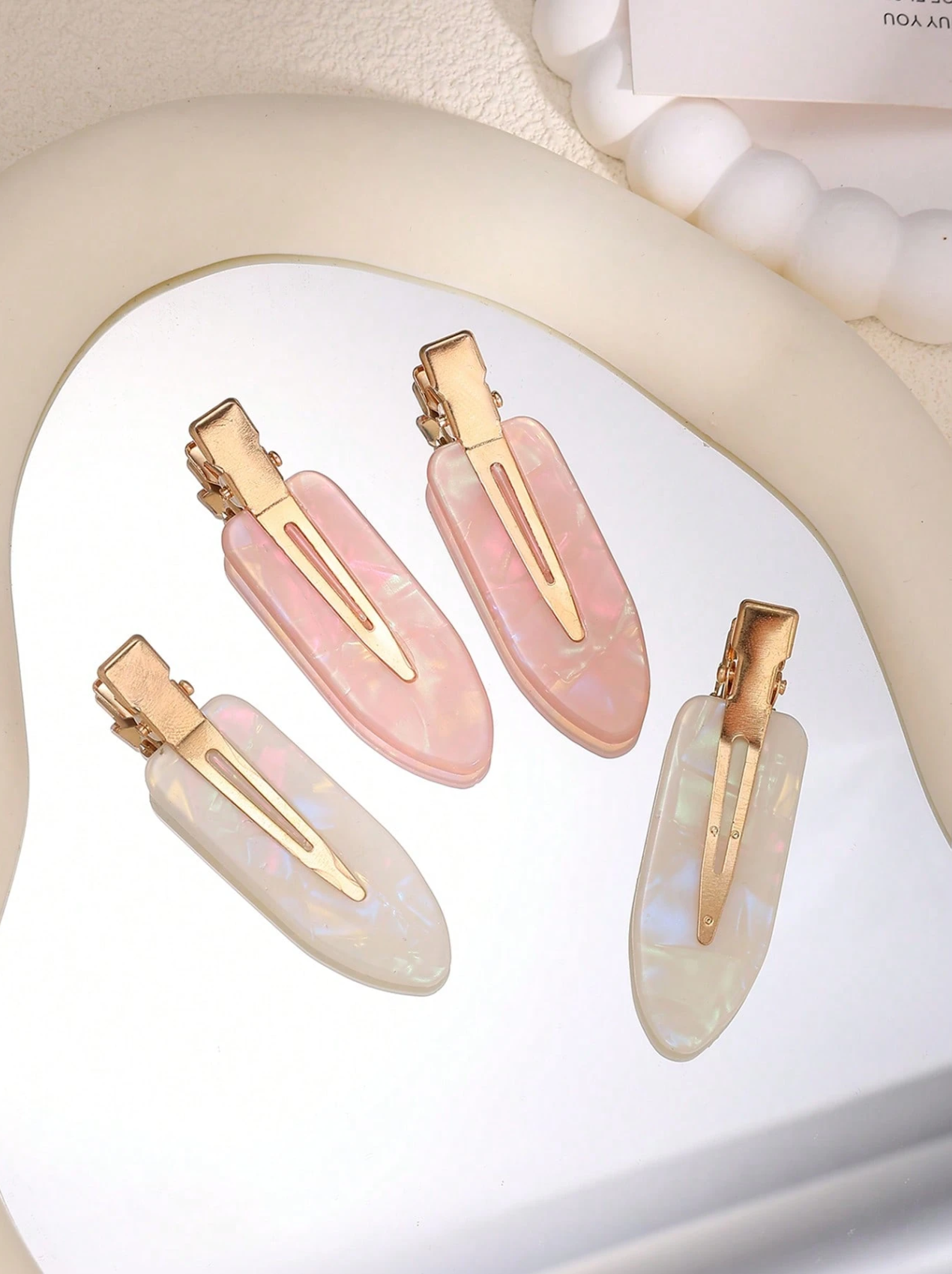 8 Pcs PinkMist Makeup Clips Elitaire