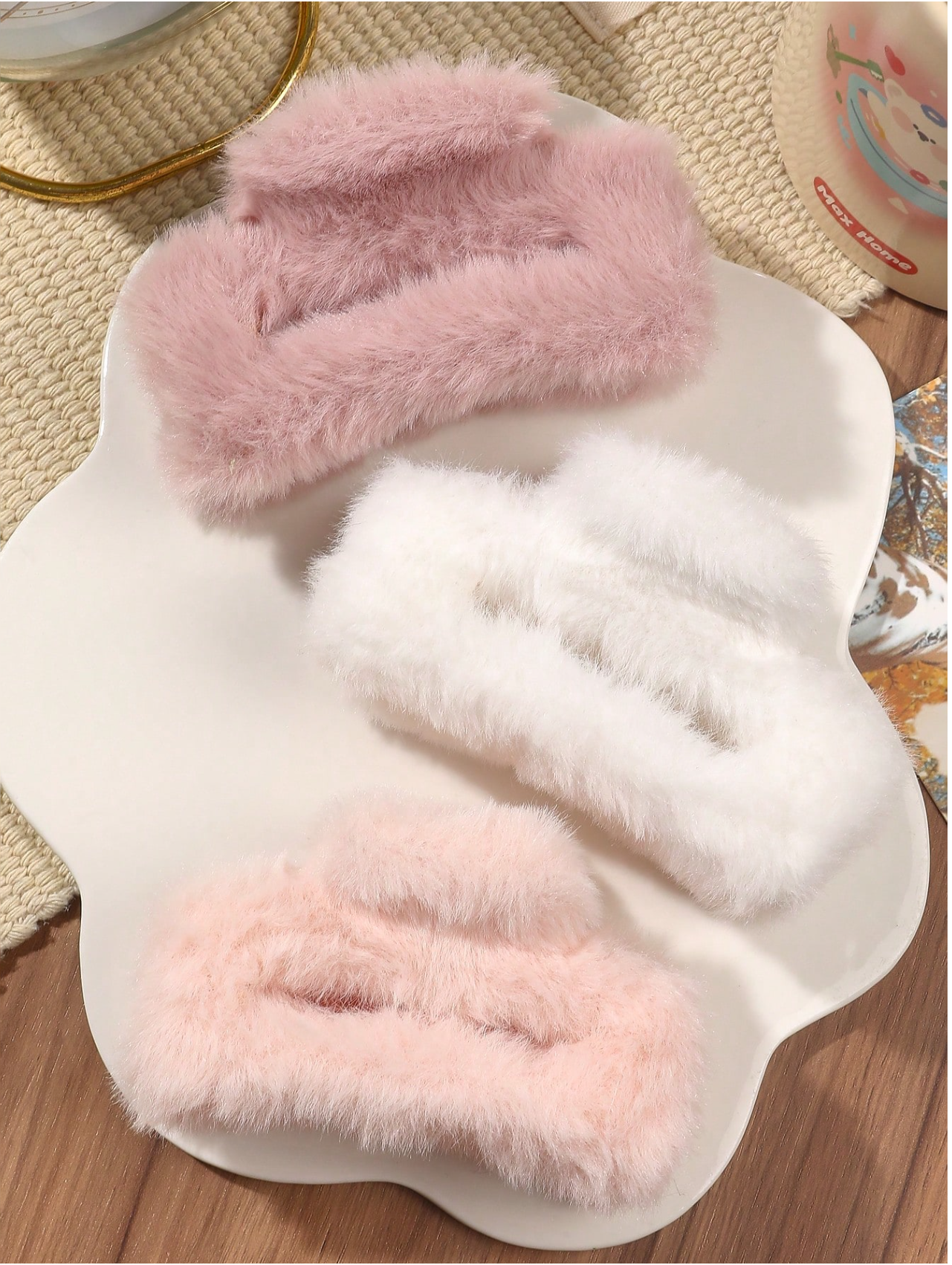 3 Pcs/Set Plush Hair Claws Elitaire