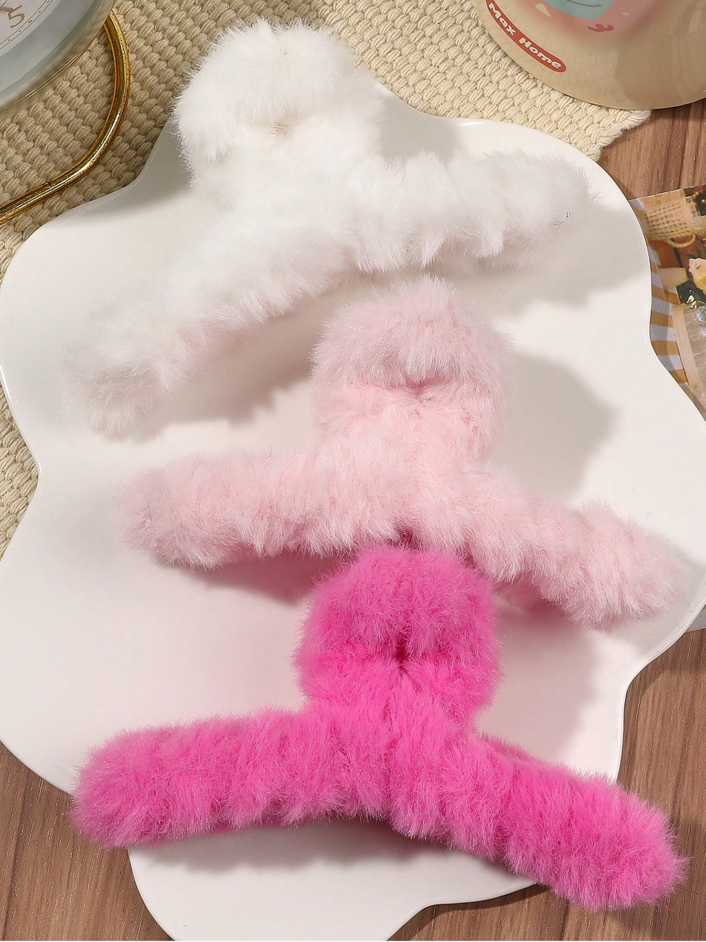 3 Pcs/Set Plush Hair Claws Elitaire