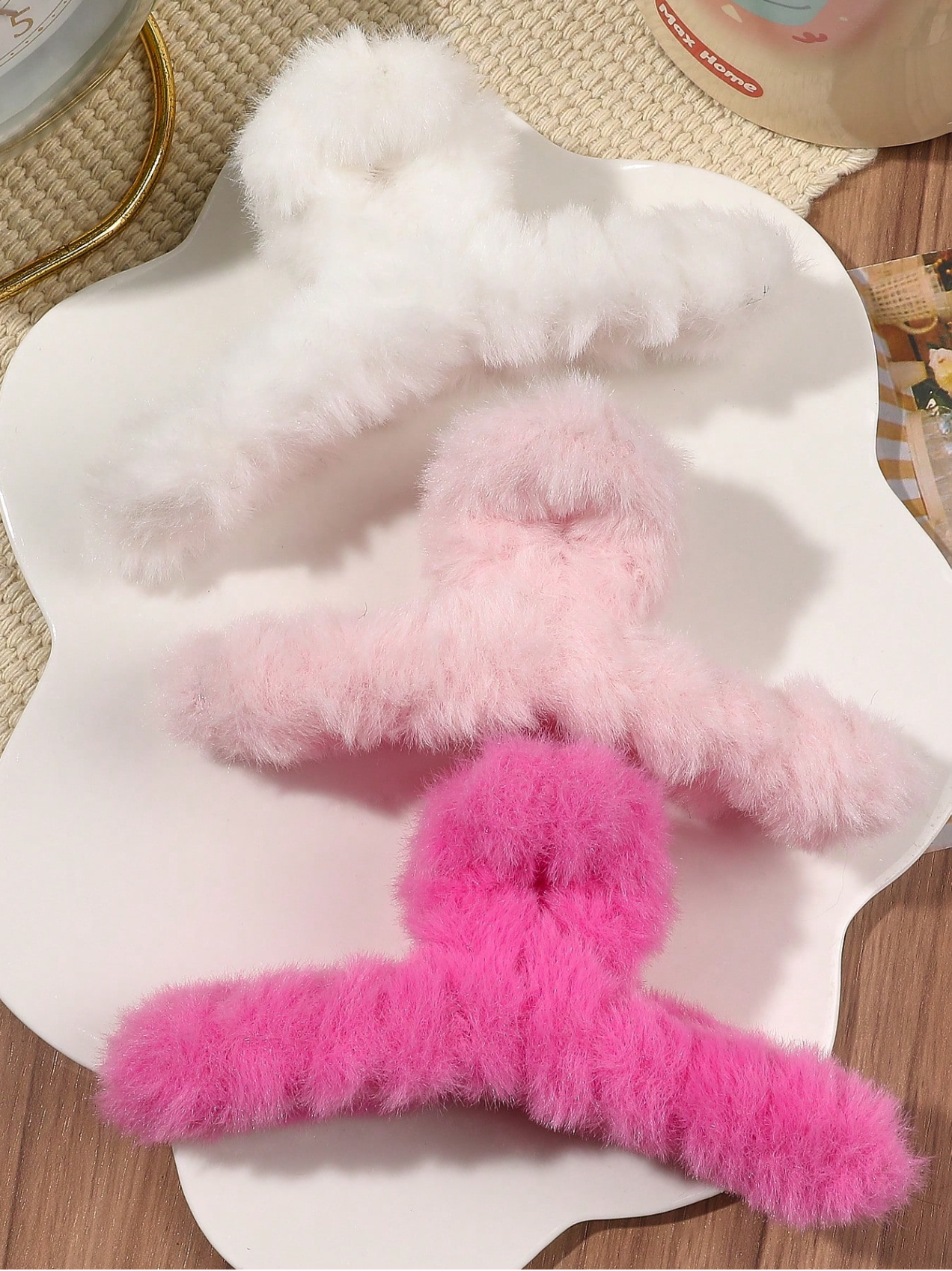 3 Pcs/Set Plush Hair Claws Elitaire