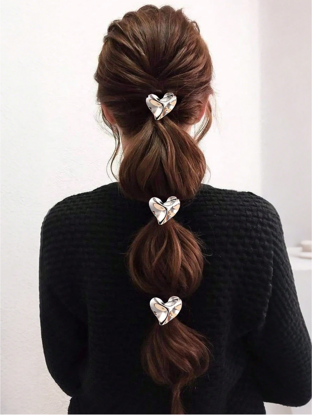 3 Pcs Metallic Hair Ties Elitaire