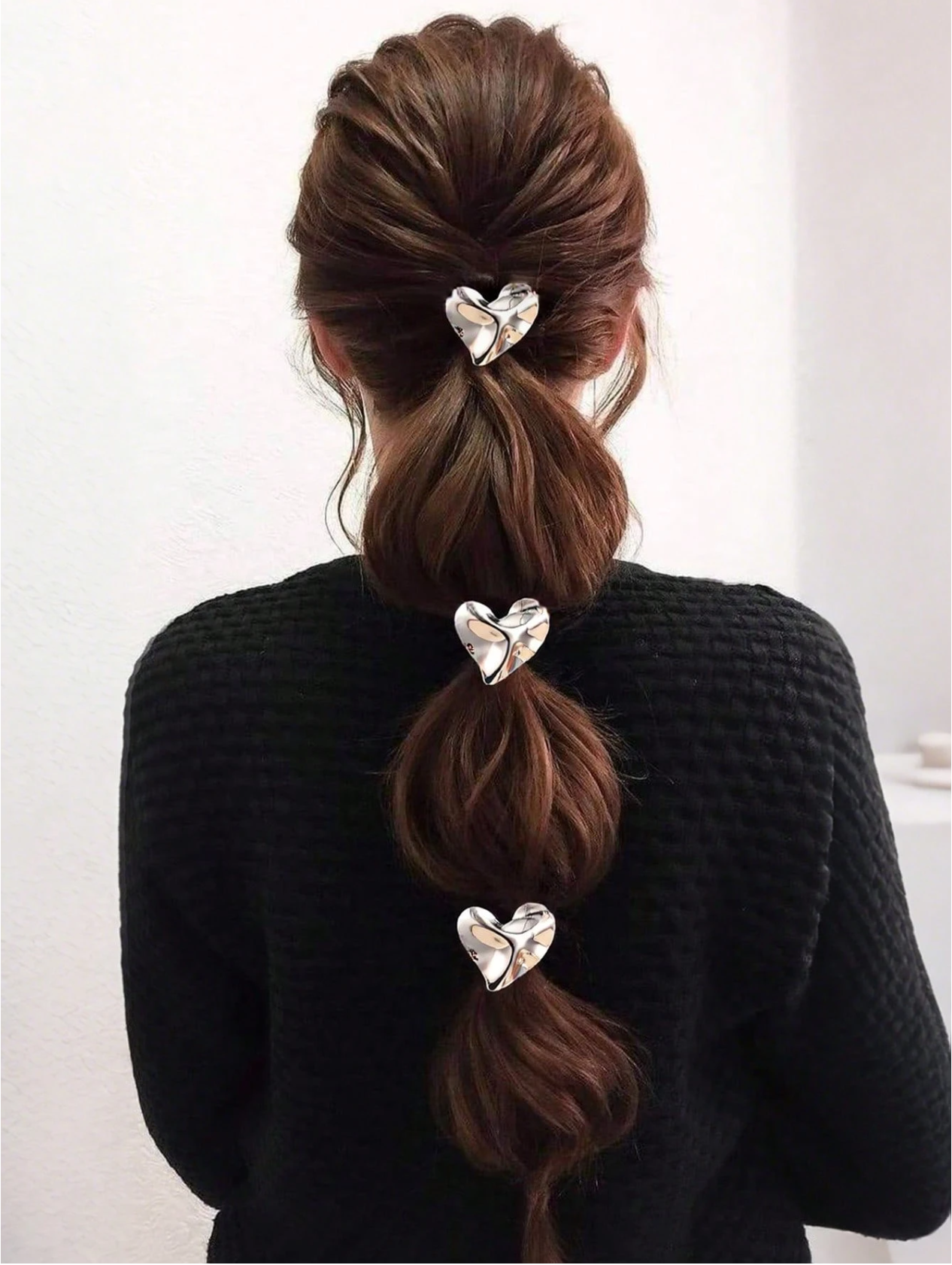 3 Pcs Metallic Hair Ties Elitaire