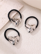 3 Pcs Metallic Hair Ties Elitaire