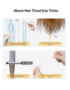 150-200/ Pack Hair Tinsel Strands Elitaire