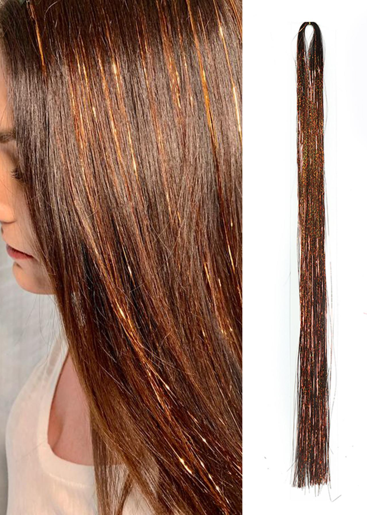 150-200/ Pack Hair Tinsel Strands Elitaire