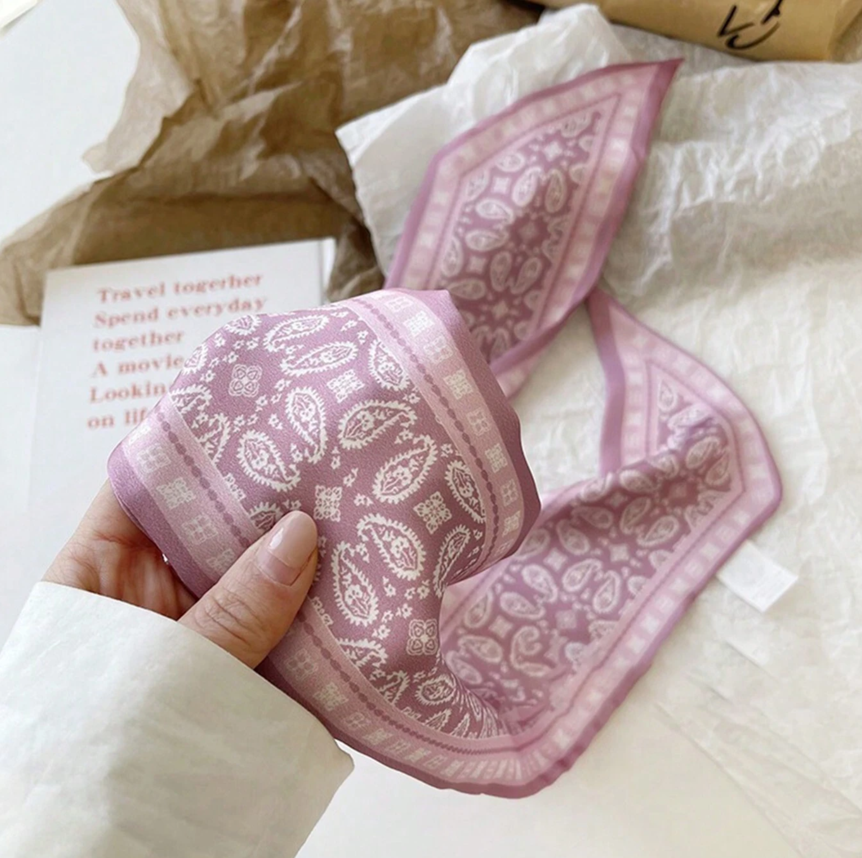 Aura Paisley Streamer Scarf Elitaire