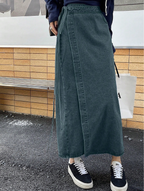 Tiered Denim Skirt Elitaire
