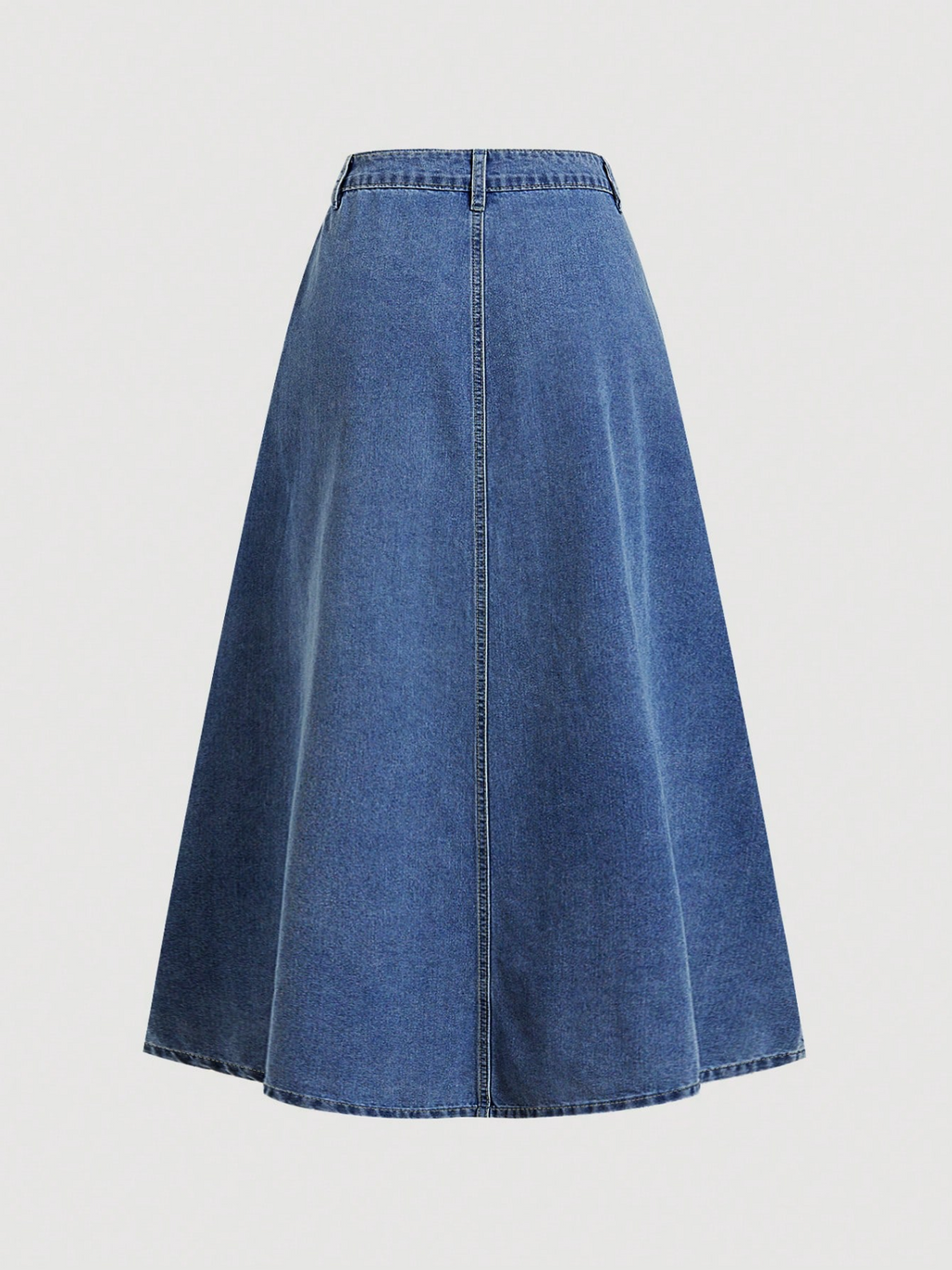 Ruched Denim Midi Skirt Elitaire