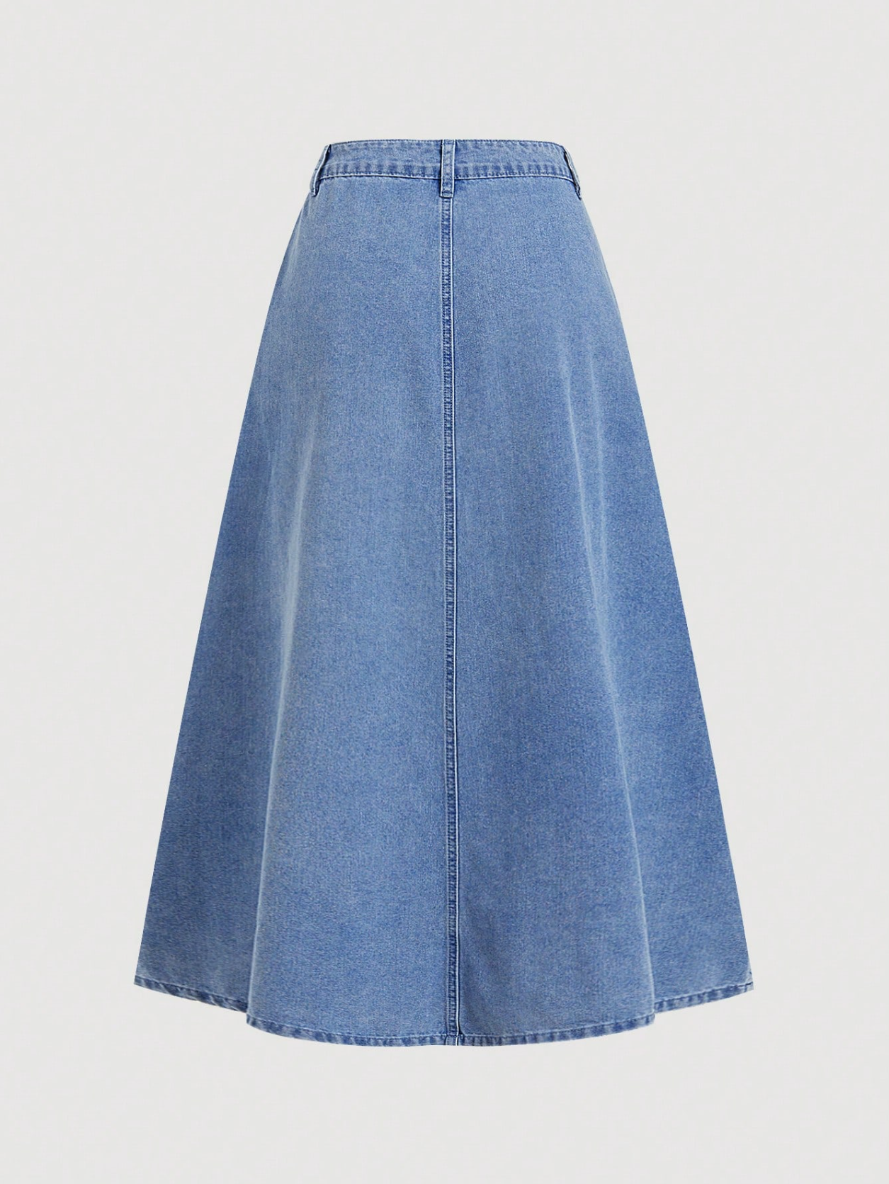 Ruched Denim Midi Skirt Elitaire