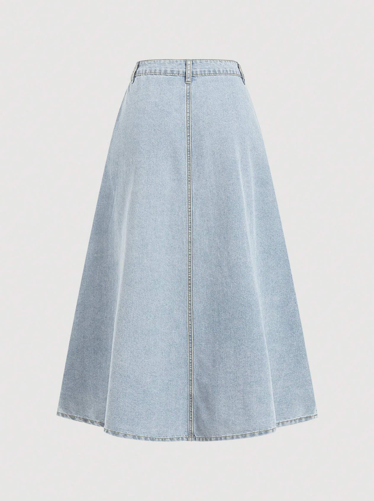 Ruched Denim Midi Skirt Elitaire