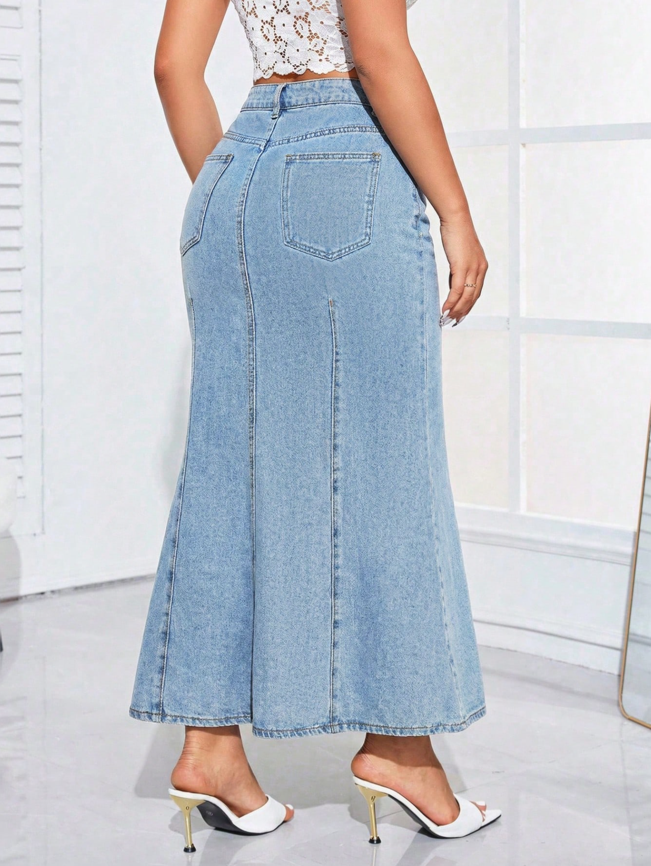 Mermaid Denim Skirt Elitaire