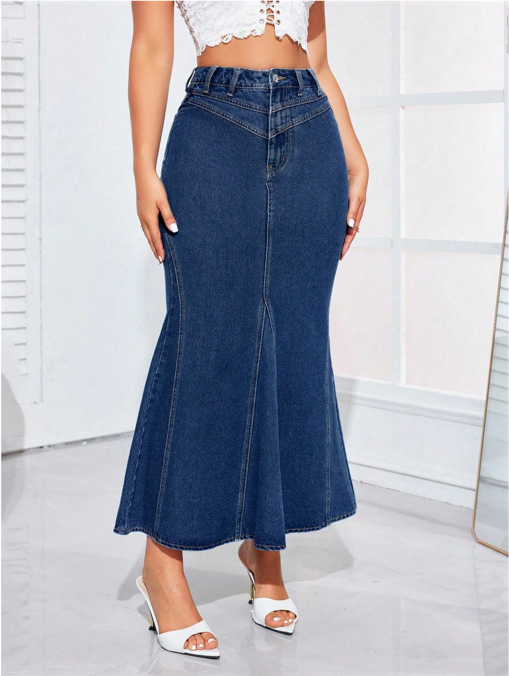 Mermaid Denim Skirt Elitaire