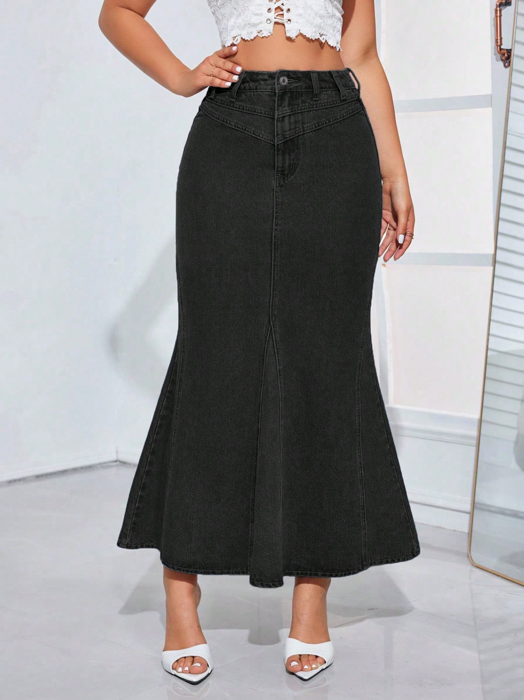 Mermaid Denim Skirt Elitaire