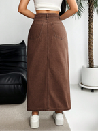 Split Denim Skirt Elitaire