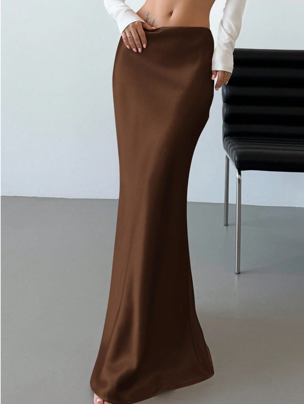 Luna Satin Skirt Elitaire