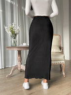 Rib-Knit Pencil Skirt Elitaire