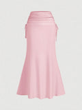 Drawstring Ruched Skirt Elitaire