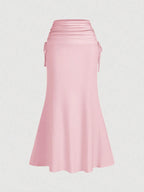 Drawstring Ruched Skirt Elitaire