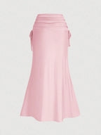 Drawstring Ruched Skirt Elitaire