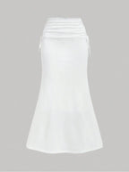 Drawstring Ruched Skirt Elitaire