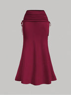Drawstring Ruched Skirt Elitaire