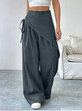 Cross Wrap Tie Loose Casual Pants Elitaire
