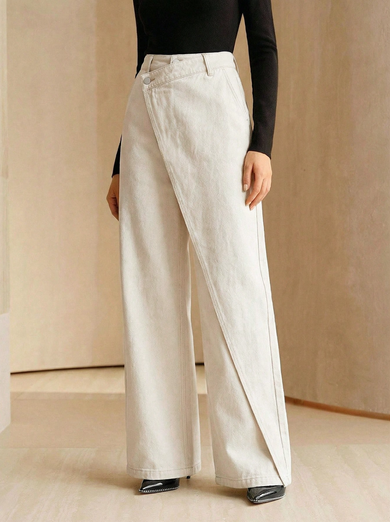 Asymmetrical Wrap Denims Elitaire